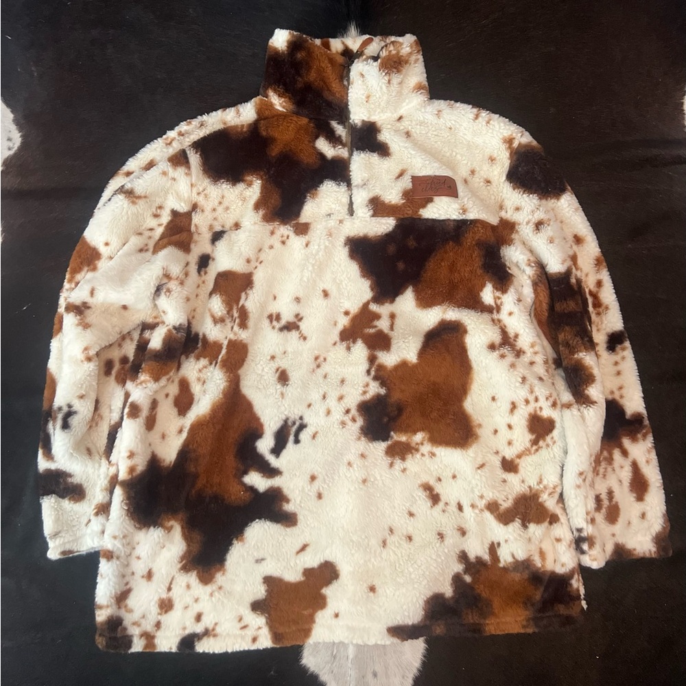 Cozy Brown and White Fleece Jacket